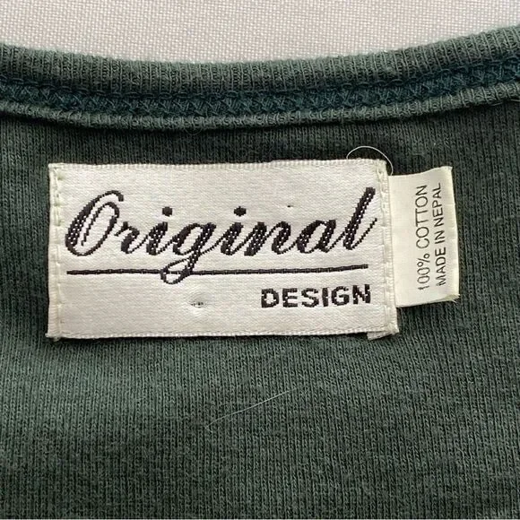 Y2K Original Design Patchwork Green Appliqué Top Size Small - Picture 9 of 12